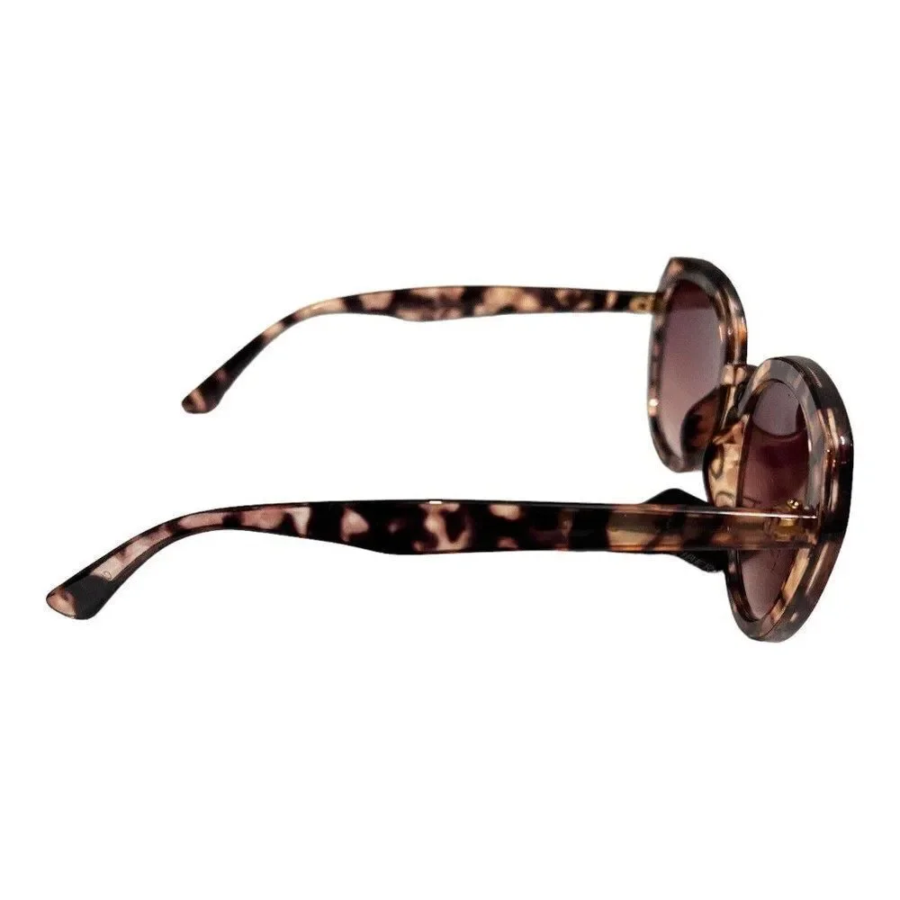 Judith Leiber Sunglasses Women’s Tortoise Round High Bridge‎ Black Brown Violet
